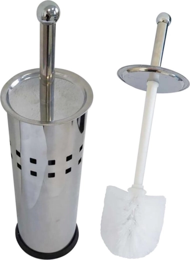 Juego de WC redondo de acero inoxidable, diámetro del cepillo 8 cm