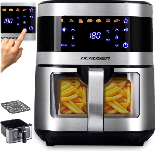 Freidora de aire 9,1 l BERDSEN 1700 W con ventana
