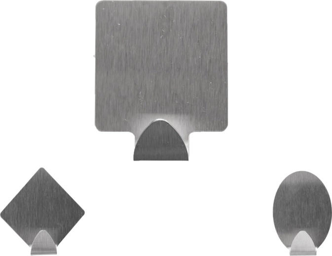 Ganchos adhesivos de acero inoxidable 2 uds mix