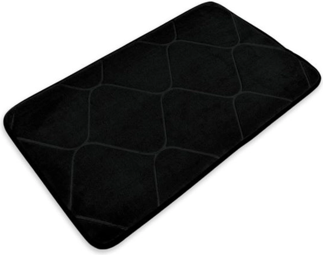 Alfombrilla de baño TORO 50 × 80 cm negra