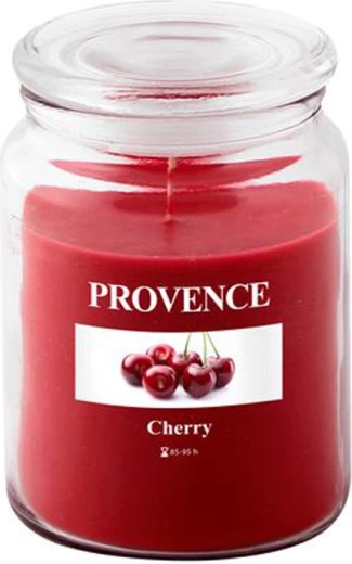 Vela aromática en vaso de cristal PROVENCE cereza 95 horas