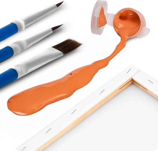 Set completo con 3 pinceles y 30 colores