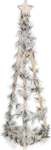 Árbol de Navidad luminoso en forma de cono de madera 68 cm