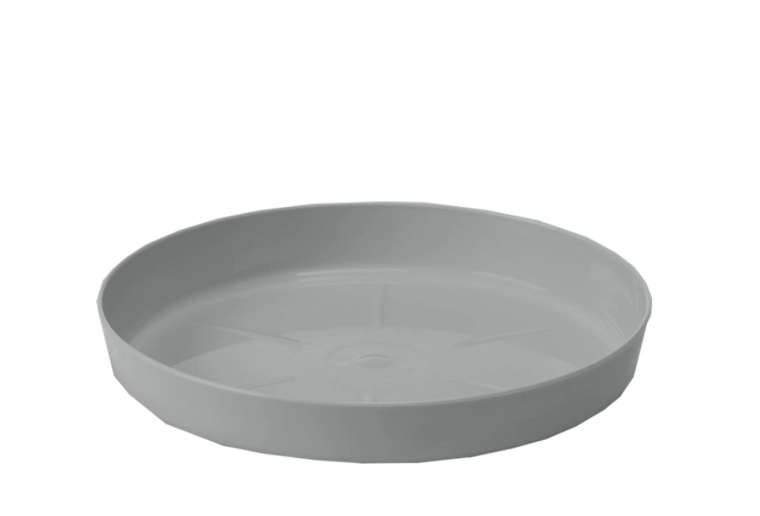 Plato gris para maceta Lamela