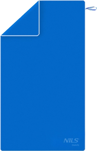 Toalla de microfibra de secado rápido NILS aqua, azul/azul claro 180 × 100 cm