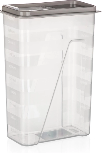 Bote para alimentos secos 2,5 l con tapa abatible color latte