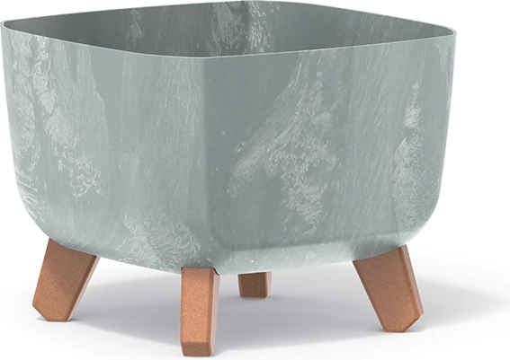 Maceta Gracia Square con efecto hormigón 24 × 24 cm, gris