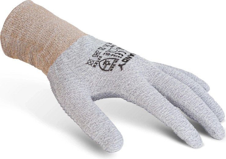 Guantes protectores antideslizantes con puntos de PVC, talla L – 1 par