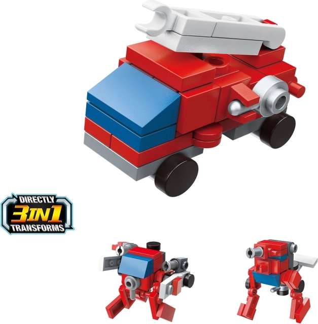 Qman Trans Collector Camión de bomberos con escalera 3 en 1