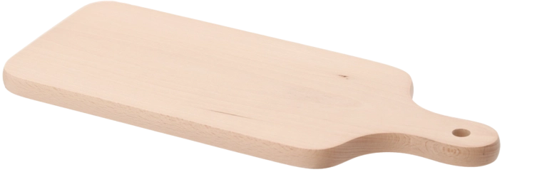 Tabla de cortar de madera con asa 36 × 15,5 cm