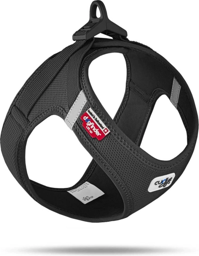 Arnés Curli Air-Mesh para perros con hebilla negro talla L (8–13 kg)
