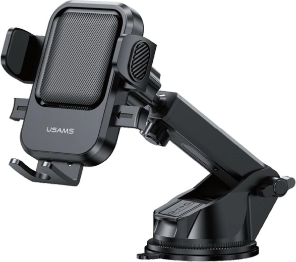 Soporte para coche para parabrisas y salpicadero USAMS One-touch, negro