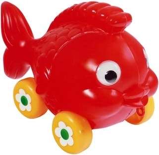 Pececito de arrastre con ruedas para niños 1+
