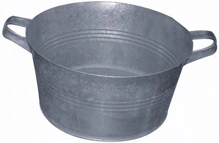 Cubo galvanizado con asas metálicas 40 cm, 16 l