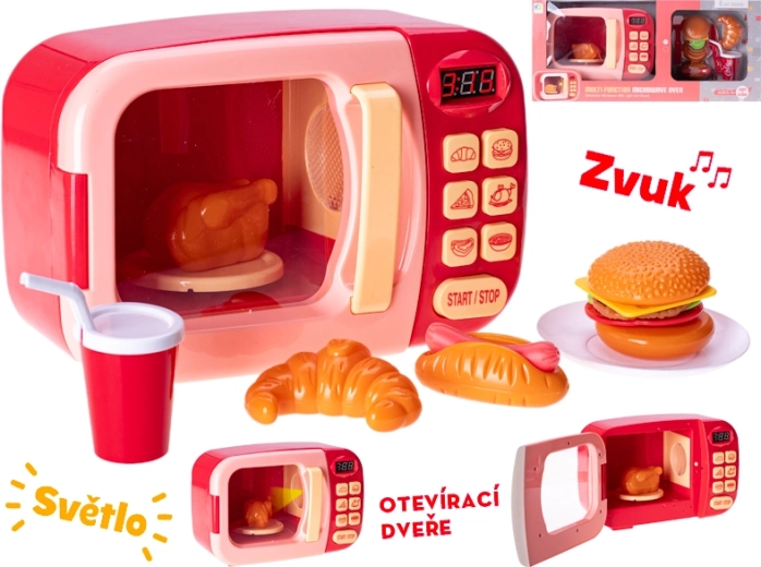 Microondas infantil a pilas – rojo