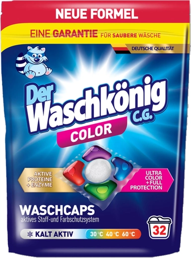 Cápsulas de lavado WASCHKÖNIG Color 32 dosis