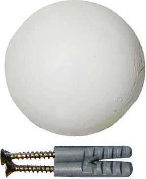 Amortiguador de golpes para puerta 40 mm, blanco, 2 uds