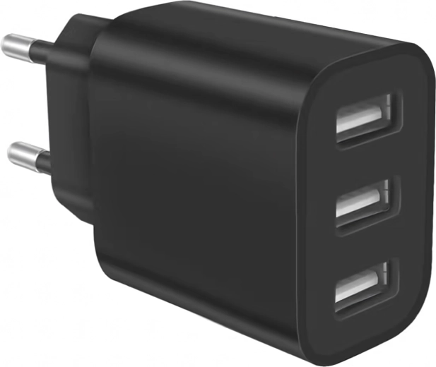 Cargador de red potente 3× USB 5V 3.4A