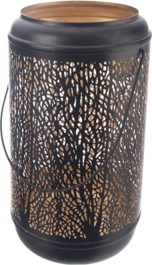 Candelabro TREE de metal negro-dorado 23 cm