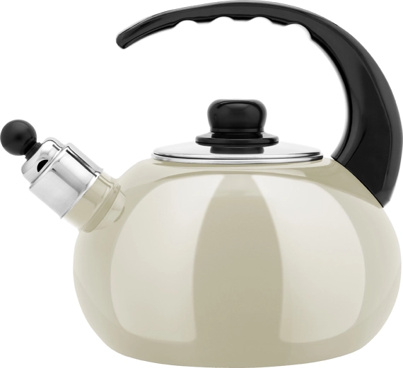 Hervidor esmaltado para cocina de 2,5 l color crema