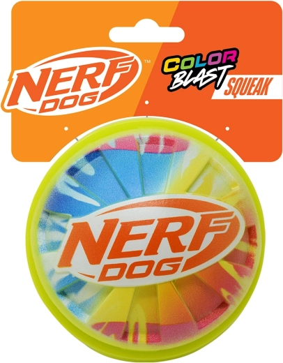 Nerf Dog pelota chirriante con asa de colores 10 cm