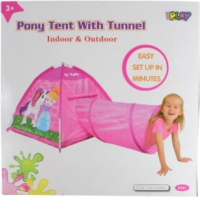 Tienda con túnel con motivo de pony y princesa
