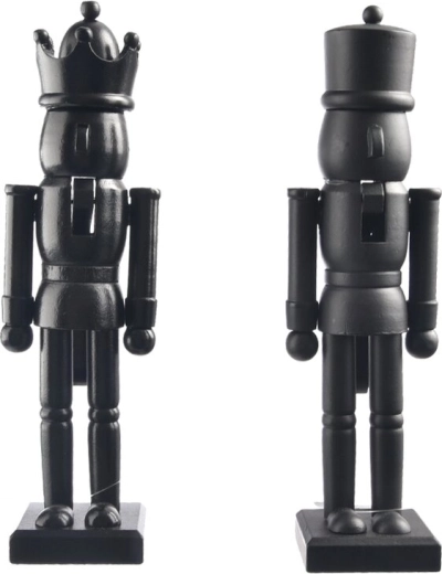 Cascanueces de madera negro 25 cm