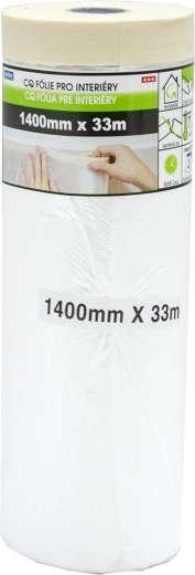 Cinta de enmascarar con lámina 140 × 33 m para interior, autoadhesiva