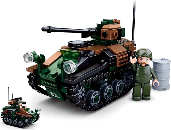 Sluban Model Bricks pequeño tanque Wiesel 2v1 kit de construcción