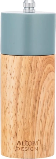 Molino de madera para especias verde salvia 5 × 14 cm