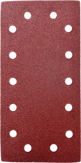 Hoja abrasiva 115 × 230 mm, grano 180, 14 orificios, con velcro (5 uds)