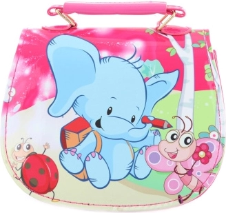 Bolso infantil rosa con elefante