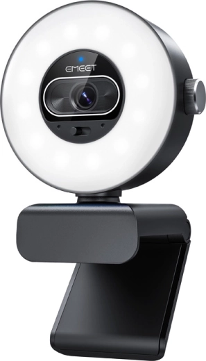 Cámara web EMEET SmartCam S600L 4K con luz anular
