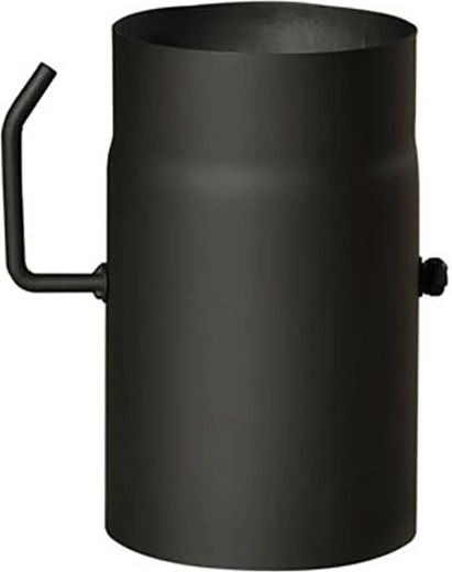 Tubo de humo con compuerta 145 mm, longitud 250 mm, negro