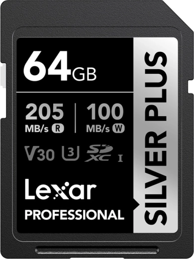 Tarjeta de memoria Lexar Professional Silver Plus SDXC 64 GB