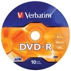 Verbatim DVD-R Matt Silver 4,7 GB 16x - 10 unidades