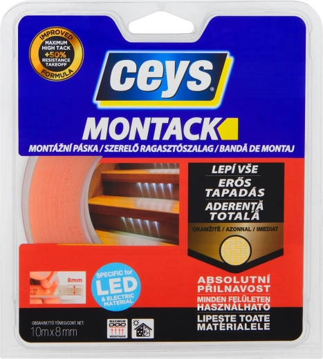 Cinta de montaje de doble cara 8 mm × 10 m MONTACK CEYS