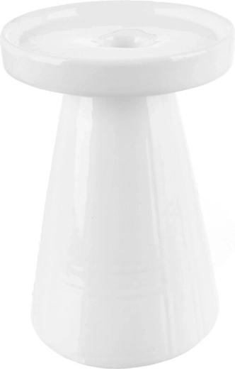 Portavelas de porcelana blanco