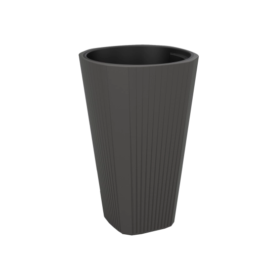 Maceta MUZA con inserto 39 cm antracita