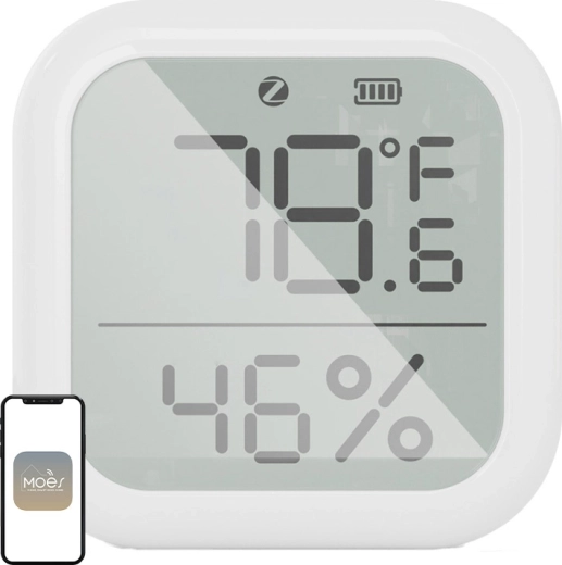Sensor ZigBee MOES de temperatura y humedad con pantalla LCD