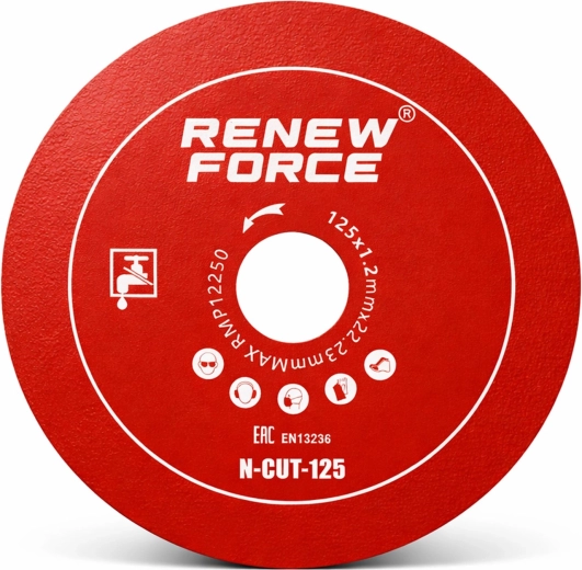 Disco diamantado Renew Force de 125 mm para lijado y corte de precisión