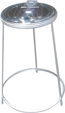 Soporte para bolsas de basura de 120 l de acero galvanizado