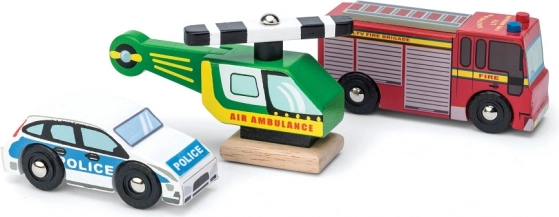 Le Toy Van set de cochecitos de rescate de madera