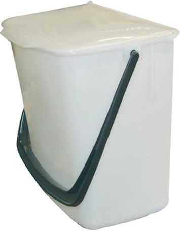 Papelera universal para mueble de cocina 8 l – plástico blanco