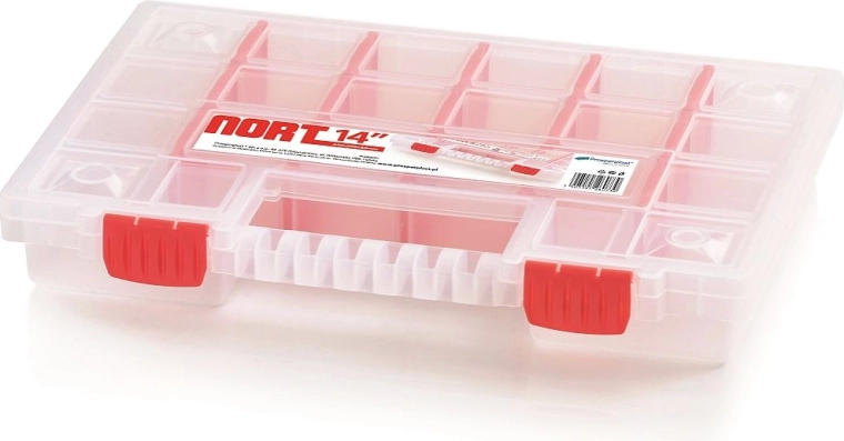 Organizador de plástico NORT con 22 compartimentos y separadores extraíbles