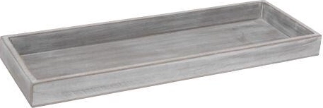Bandeja decorativa de madera 40 × 14 × 3 cm, gris