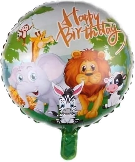 Set de globos de cumpleaños elefante – fiesta de animales, 5 uds
