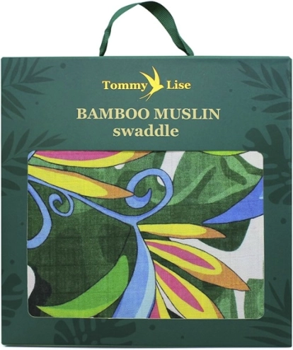 Pañal muselina de bambú Tommy Lise Lush Garden 120 × 120 cm