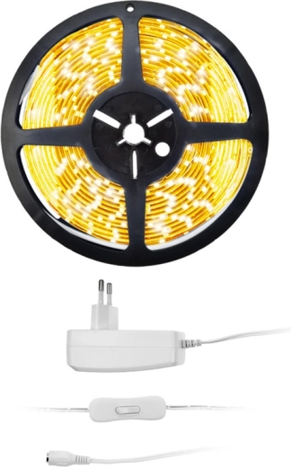 Tira LED Solight con adaptador, 5 m, blanco cálido