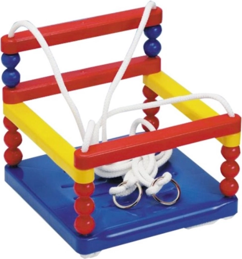 Columpio infantil con barrera de seguridad